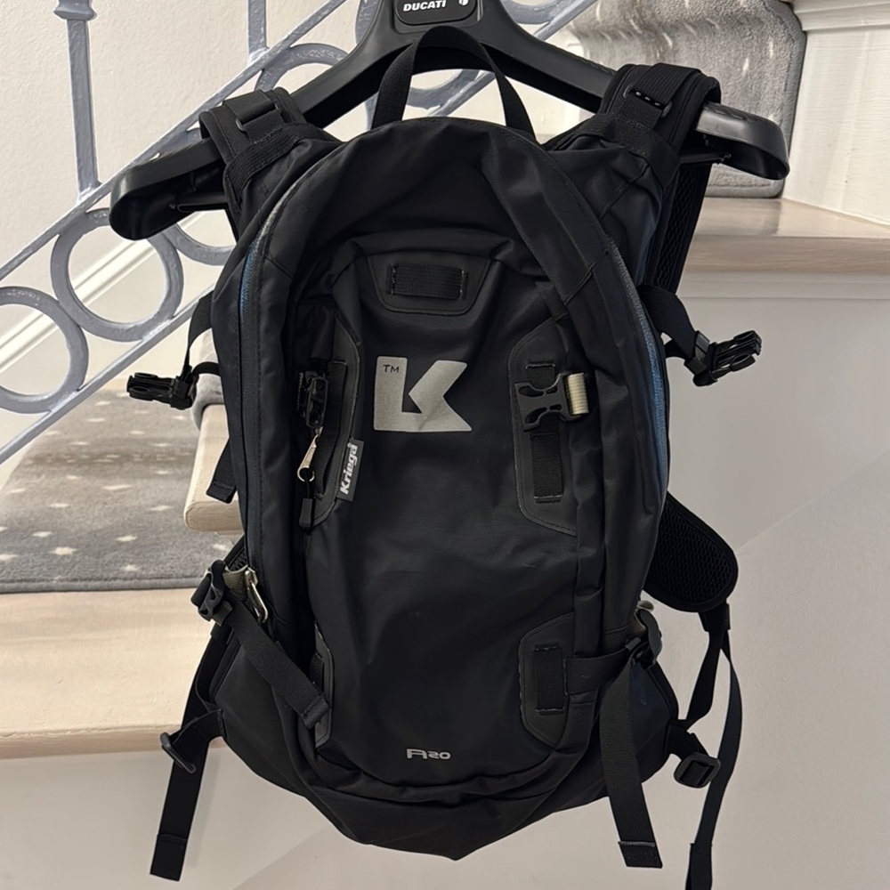 Black Men's motorcycle Backpack